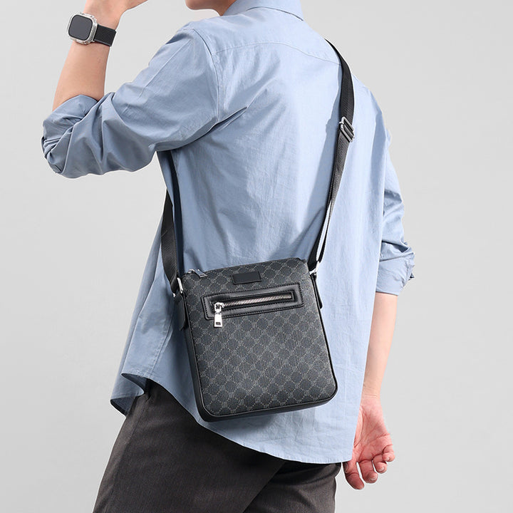 Sleek Textured Crossbody Bag