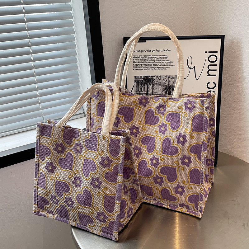 Casual Heart Pattern Tote Bag