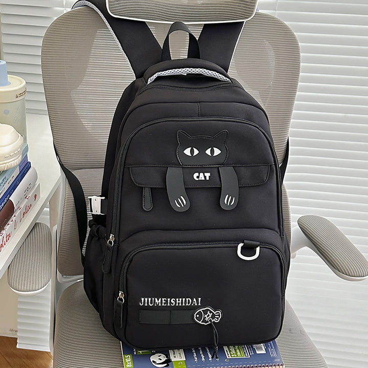 Playful Cat-Themed School Backpack Stornfield