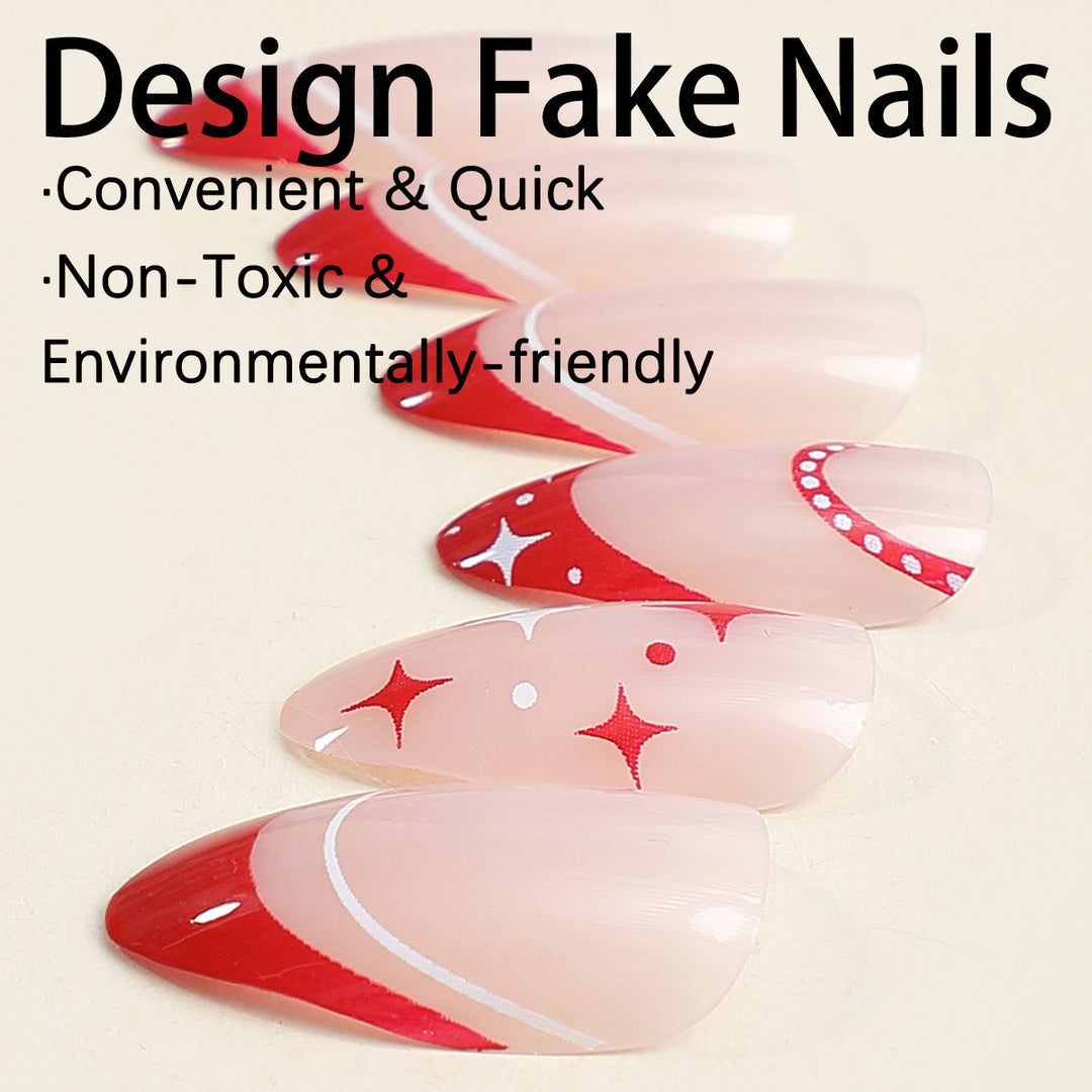 Creative nail art set with glamorous accents and varying designs Stornfield