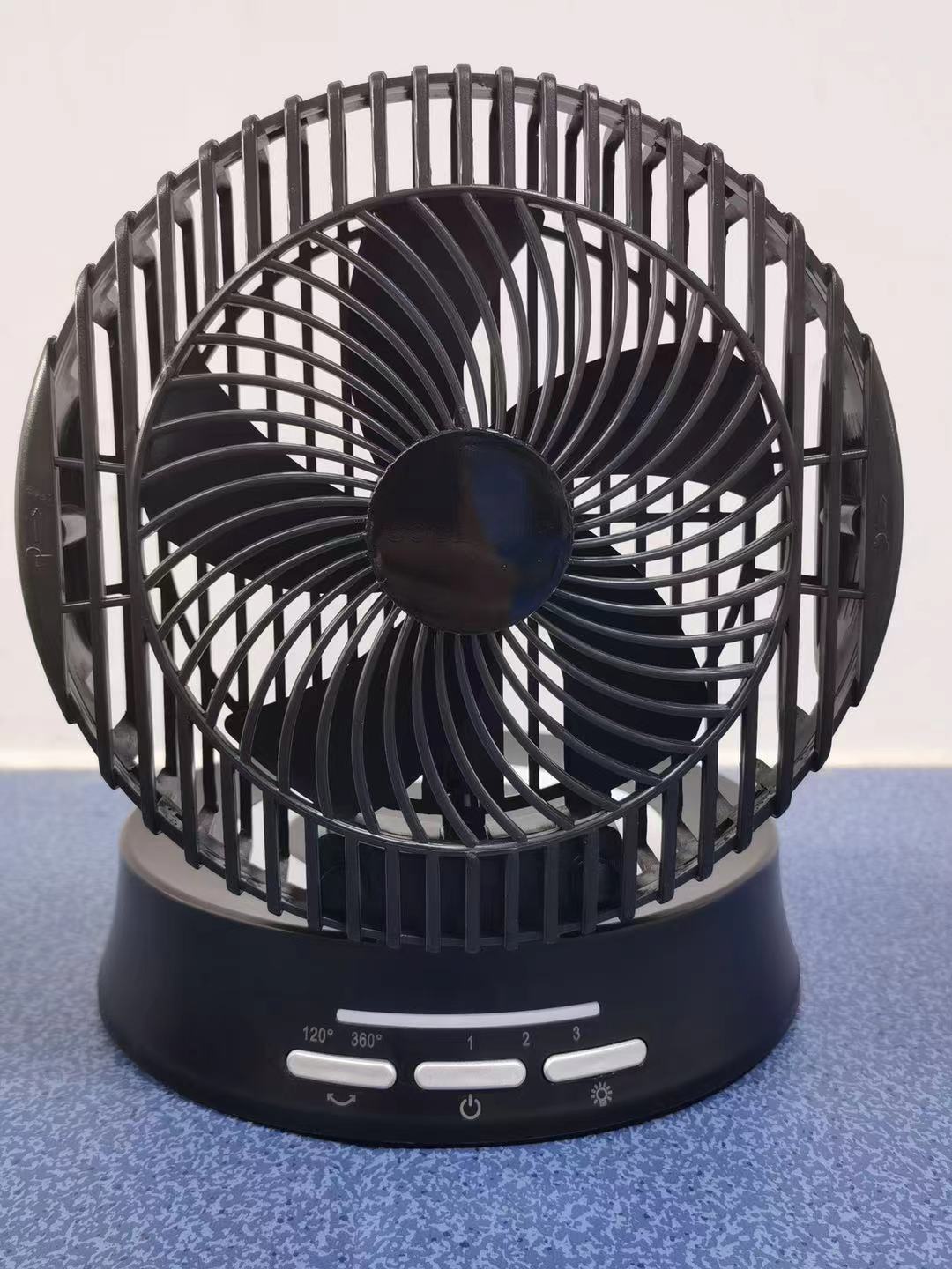 Unisex nan portable oscillating USB desk fan with adjustable tilt three speed silent motor and LED nightlight Stornfield