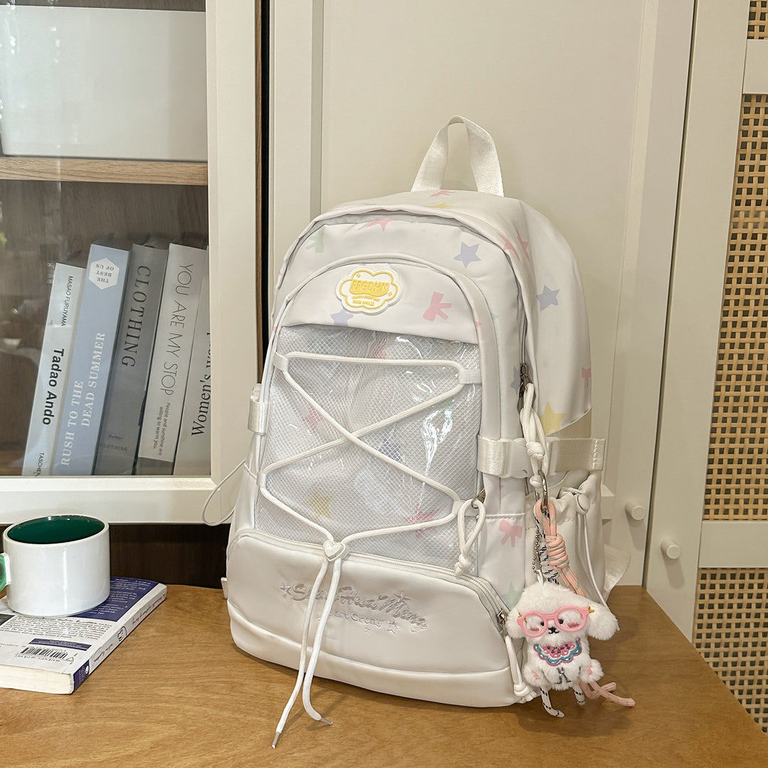 Stylish Star-Embellished Backpack Stornfield
