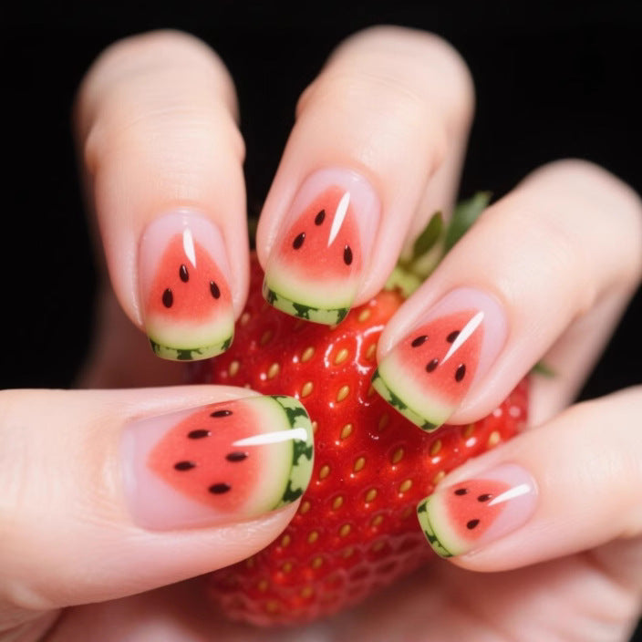 Watermelon-Themed Nail Art Stornfield