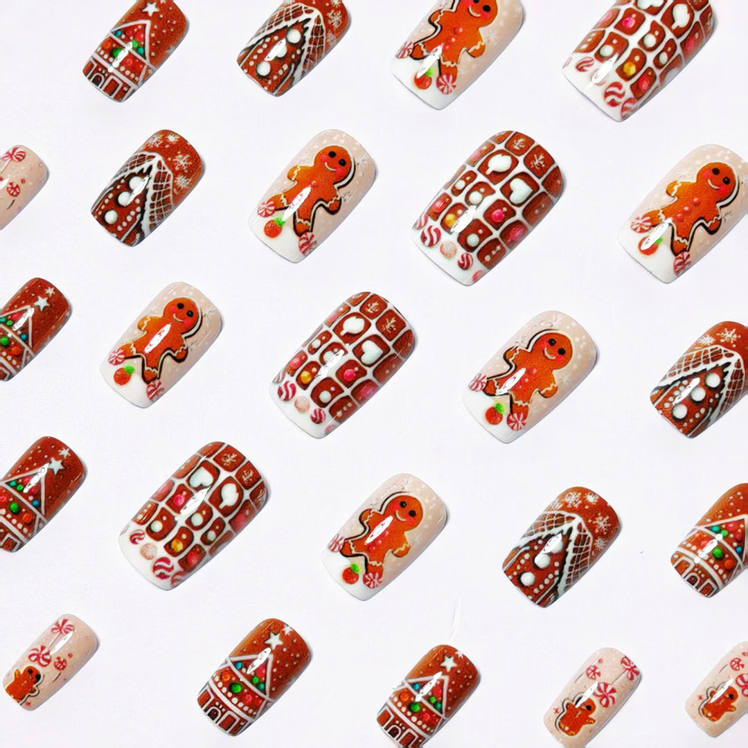 Artificial nails in gingerbread house design Stornfield