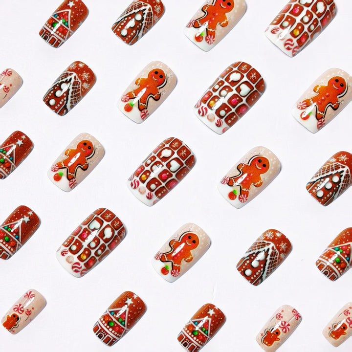 Artificial nails in gingerbread house design Stornfield