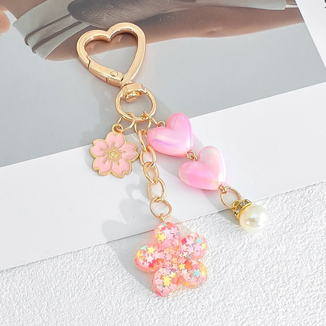 Playful keychain with hearts and flower motif Stornfield