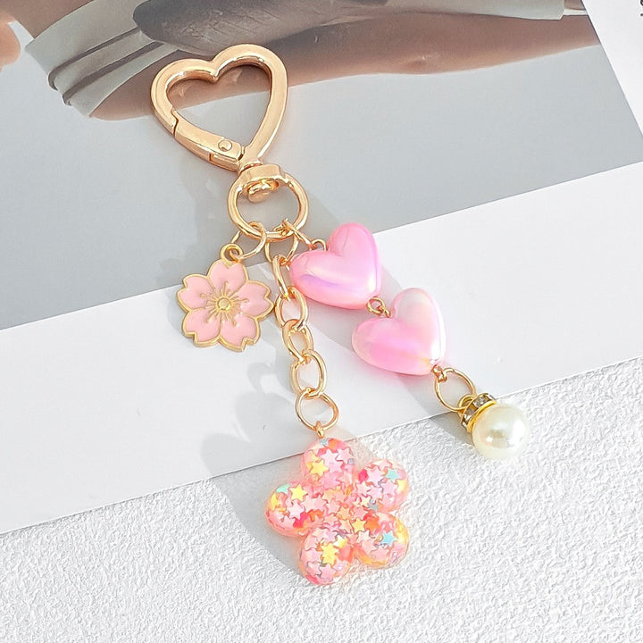 Playful keychain with hearts and flower motif Stornfield