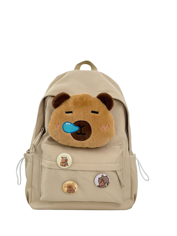 Backpack with Cozy Bear Design and Practical Compartments Stornfield