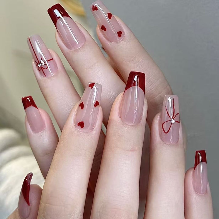 Artistic Floral Press-On Nail Set Stornfield