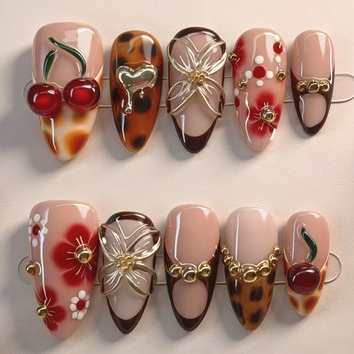 Exclusive art nail collection with floral designs Stornfield