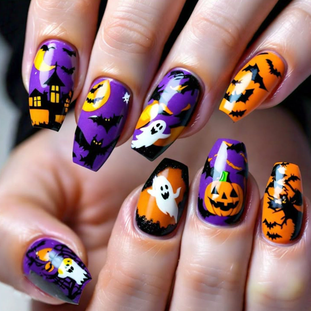 Themed Halloween Nail Art Extensions Stornfield