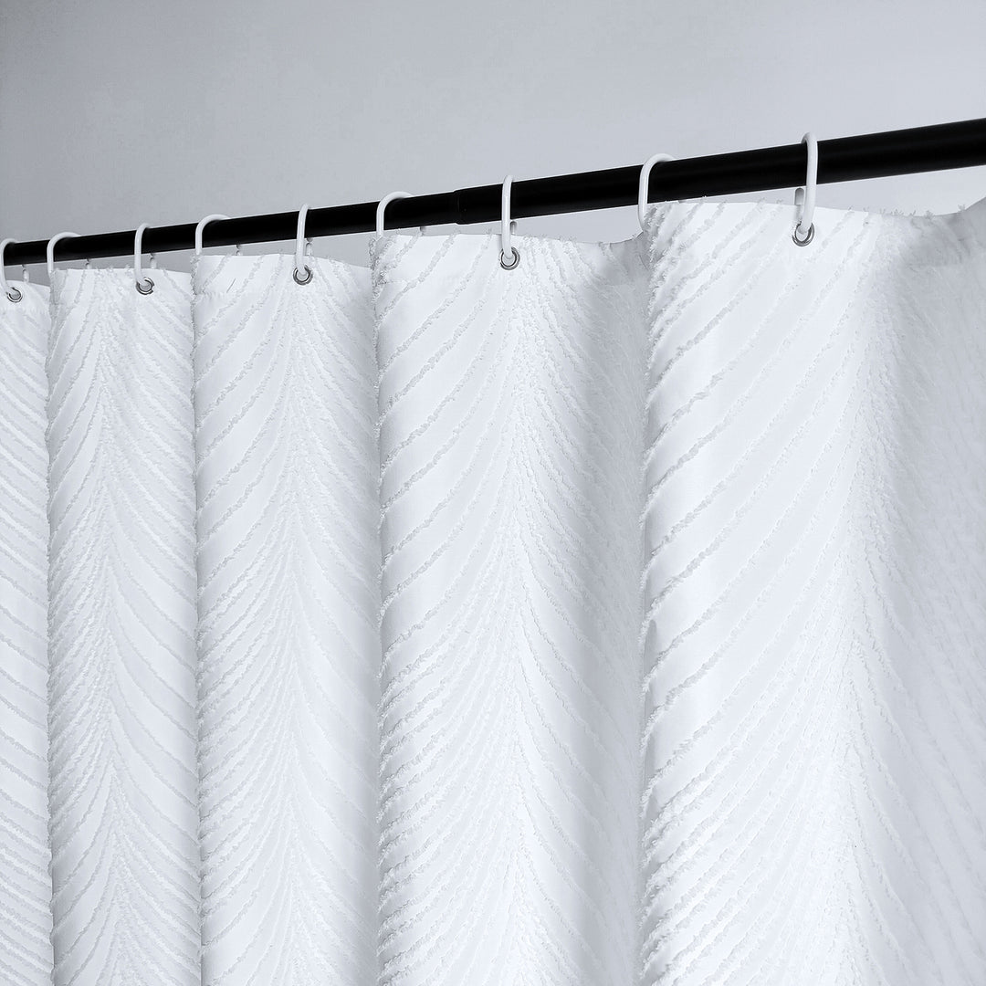 Designer Textured Shower Curtain Stornfield