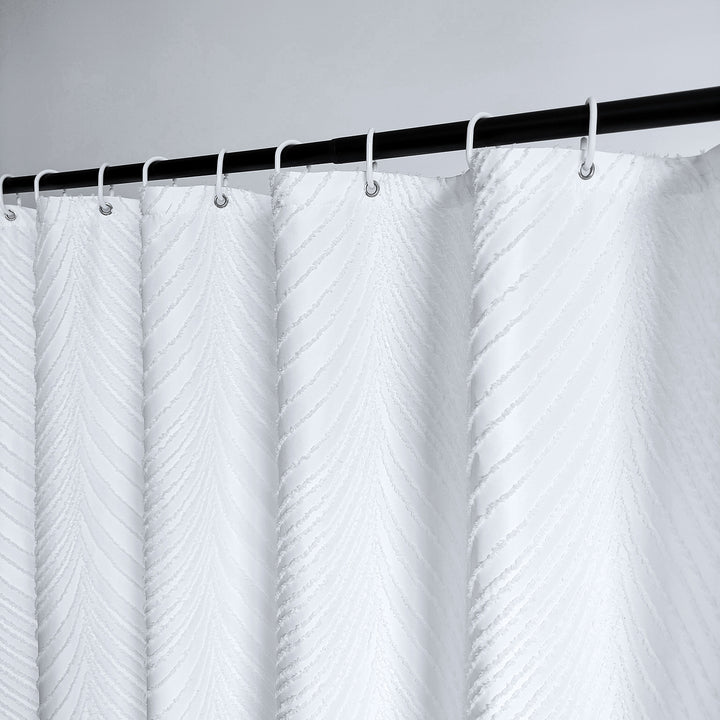 Designer Textured Shower Curtain Stornfield