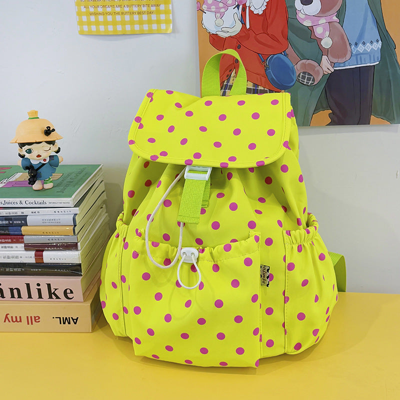 Playful Polka Dot Drawstring Backpack Stornfield