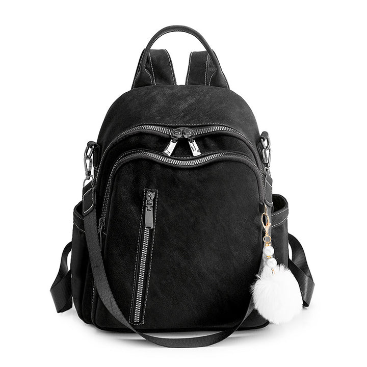 Stylish Multi-Pocket Faux Leather Backpack Stornfield
