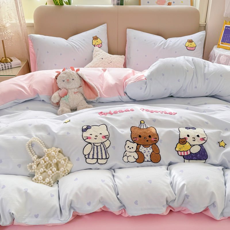 Children's Playful Bear-Themed Bedding Set