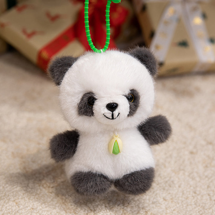Plush Dog Bag Charm Keychain with Soft Faux-Fur Body & Loop Strap Stornfield