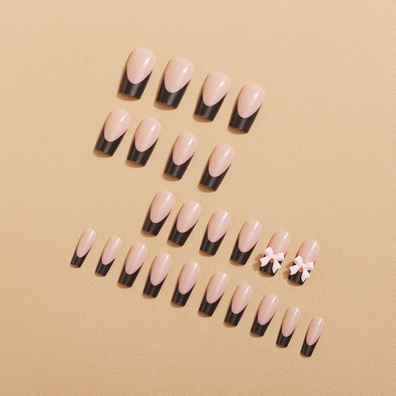Artificial nail tips with bow design Stornfield