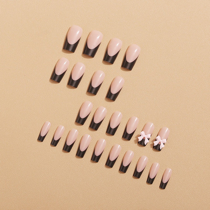 Artificial nail tips with bow design Stornfield