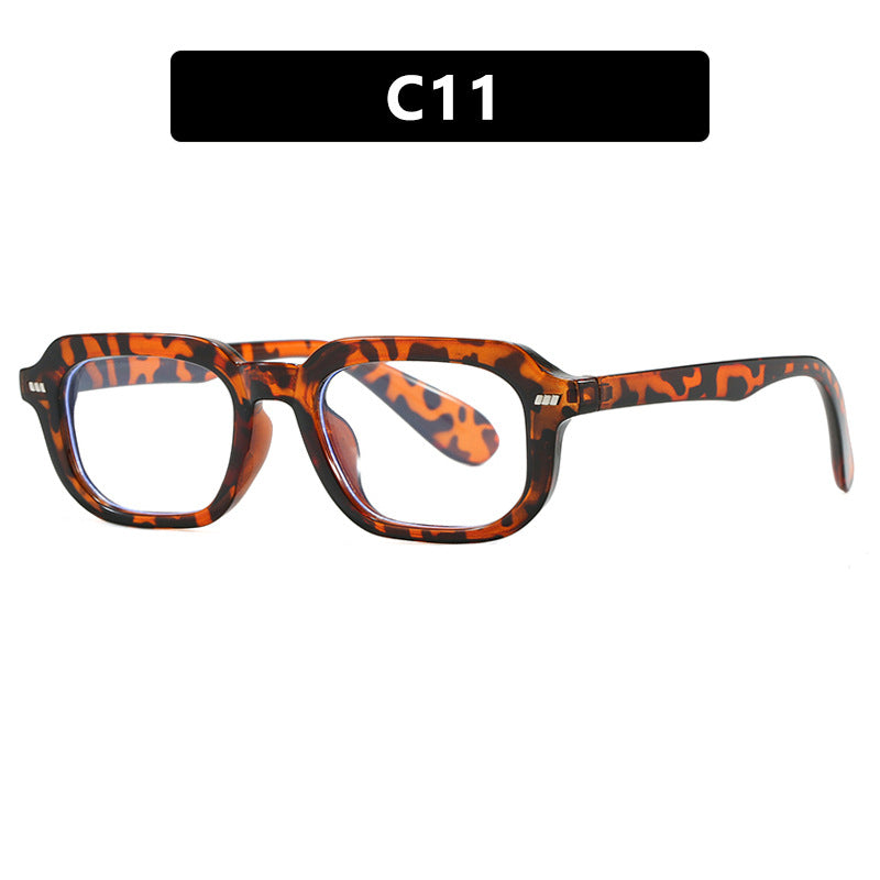 Women’s square sunglasses with high-gloss transparent frame and polarized lenses Stornfield
