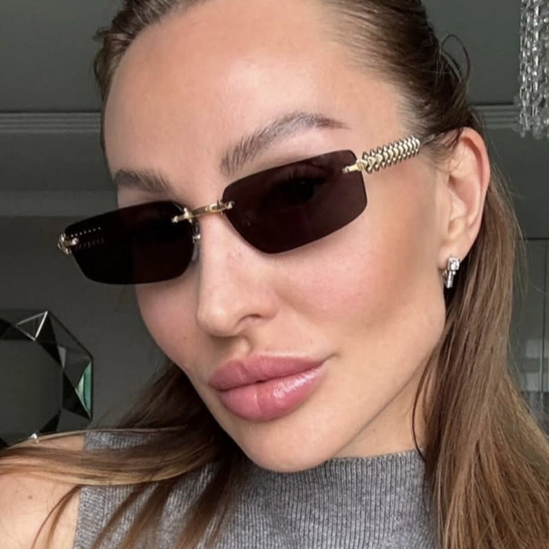 Women's square sunglasses with filigree frame and luxurious accents Stornfield