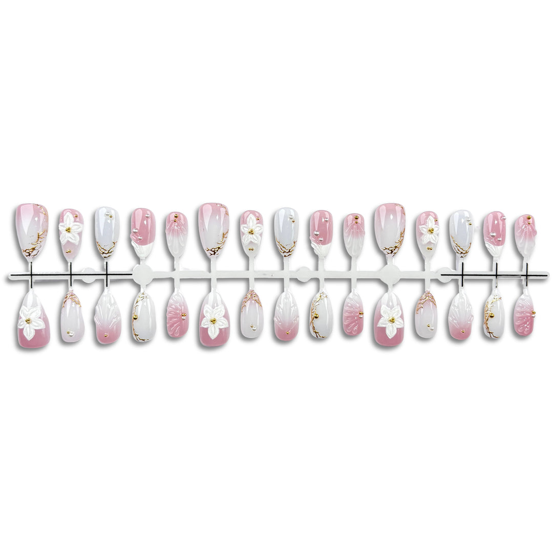 Elegant Decorative Press-On Nail Design Set