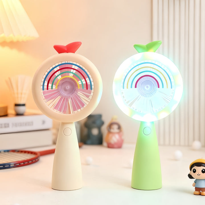 Women Portable USB Hand Fan with LED Lighting Stornfield