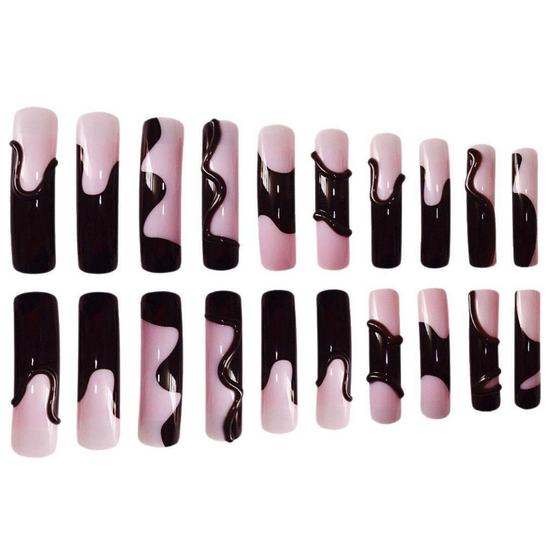 Artistic Press-On Nails with 3D Design Stornfield