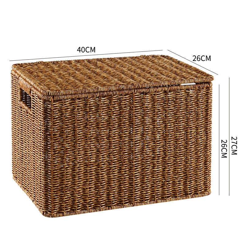 Handcrafted Rectangular Wicker Storage Box Stornfield