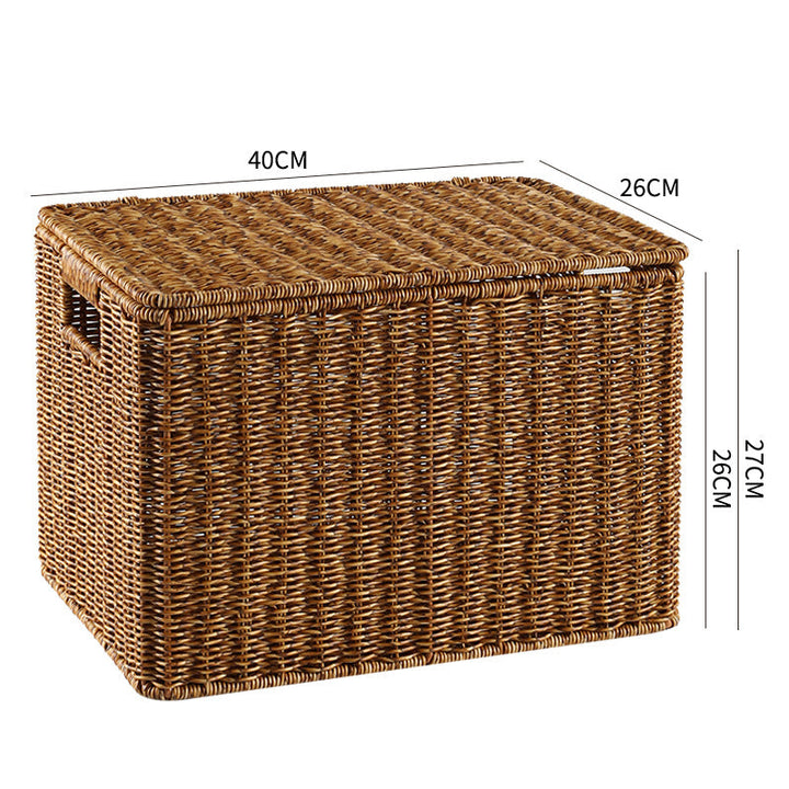 Handcrafted Rectangular Wicker Storage Box Stornfield