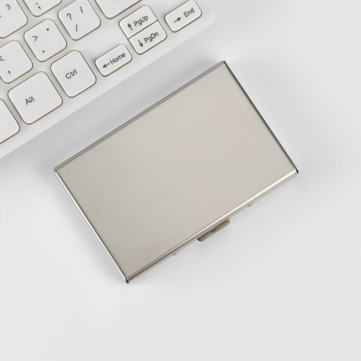 Sleek Aluminum Business Card Holder