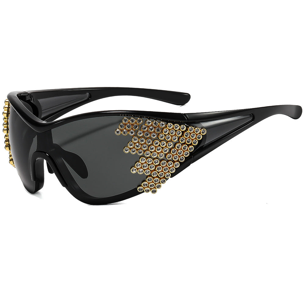 Ladies sporty sunglasses with sparkling decor Stornfield