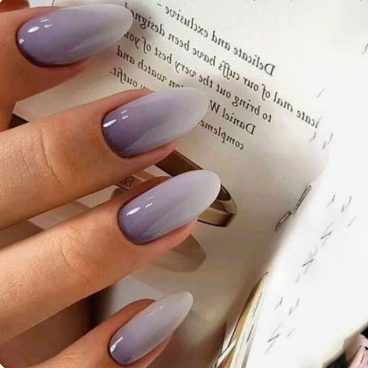 Gradient Almond-Shaped Press-On Nails Stornfield