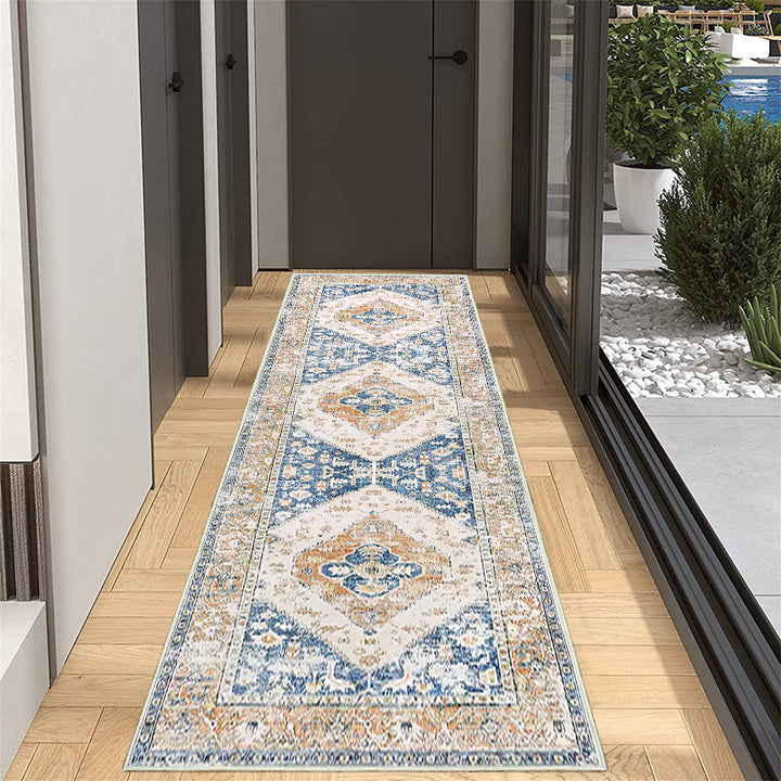 Elegant Geometric Pattern Runner Rug Stornfield