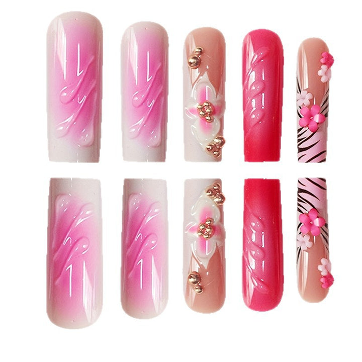 Decorative Floral Press-On Nail Extensions Stornfield