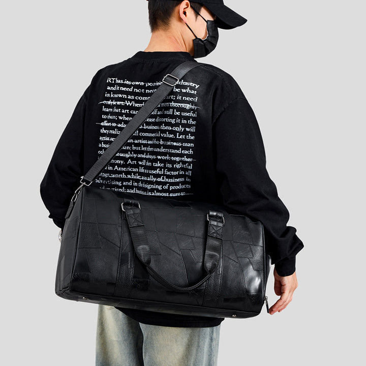 Premium Leather Weekender Duffel Bag Stornfield