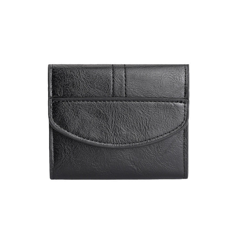 Compact Leather Cardholder with Magnetic Closure