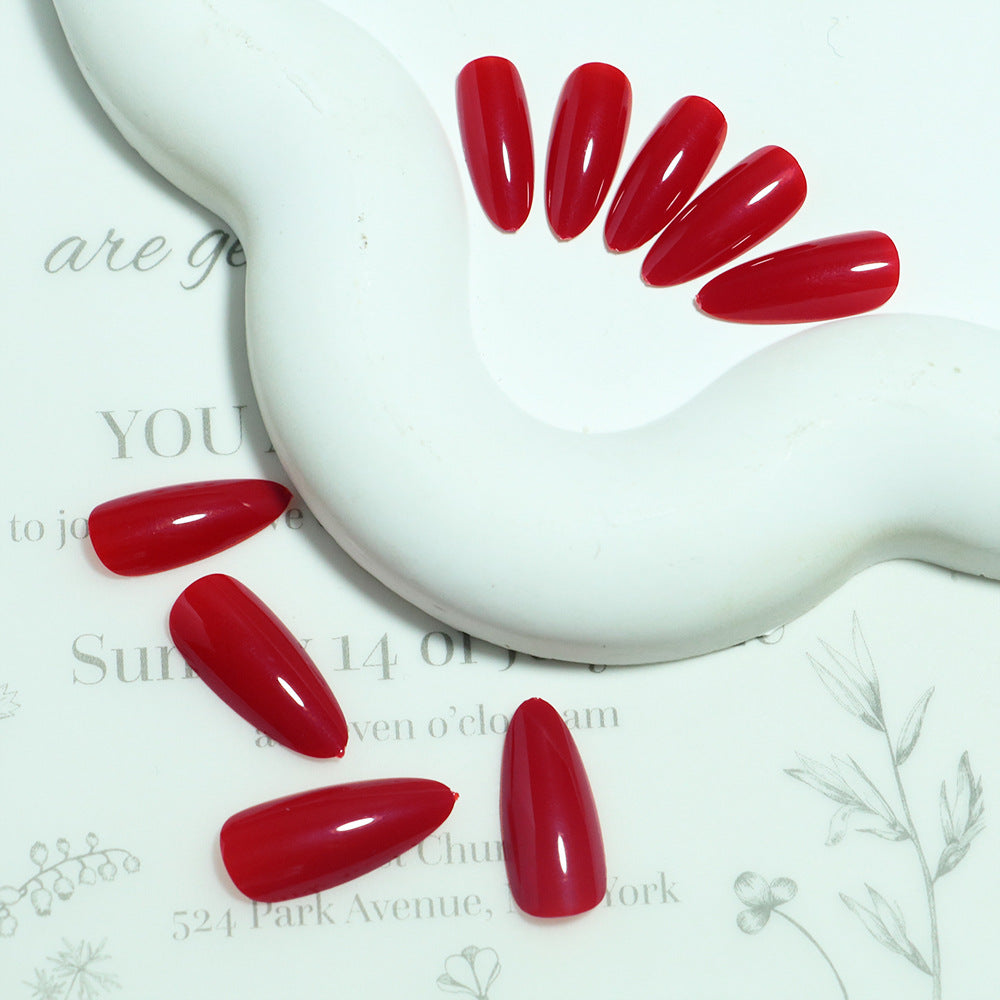 Glossy Stiletto Press-On Nail Set with Durable Adhesive Stornfield