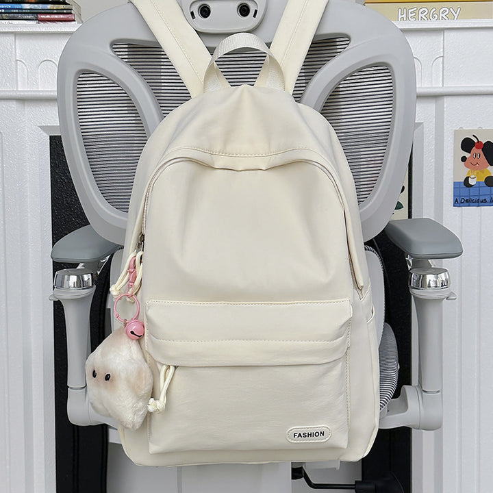 Stylish Casual Backpack with Cute Plush Charm Stornfield