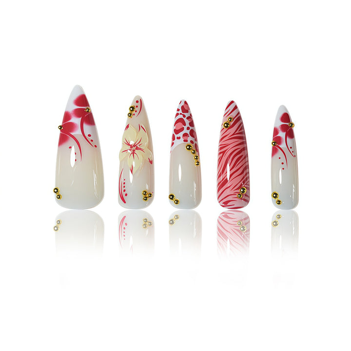 Designer Floral Nail Art Extensions Stornfield