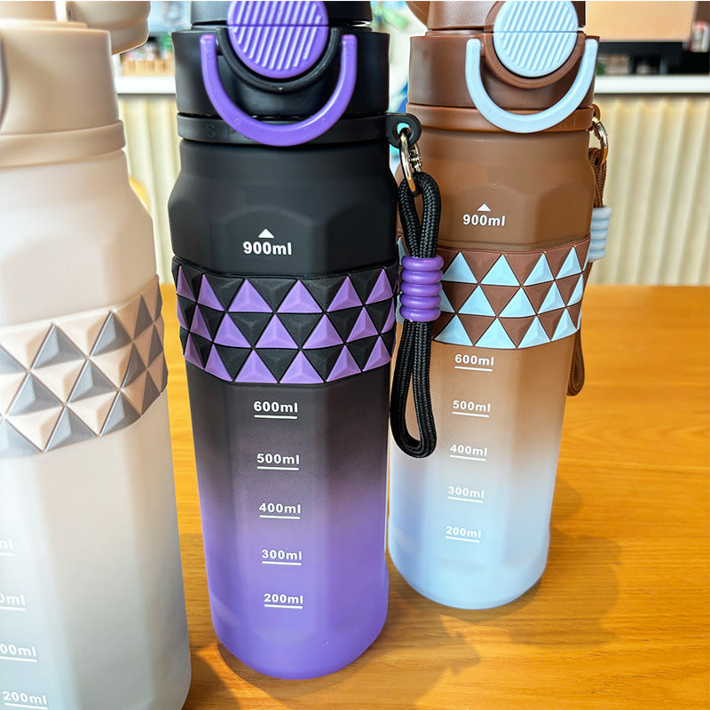 Ladies sporty water bottle with practical measuring scale Stornfield