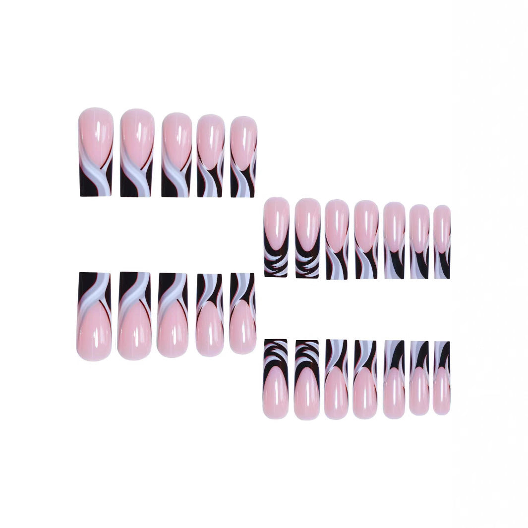Artistic Marbled Acrylic Nail Enhancements Stornfield