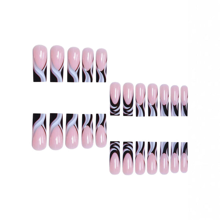 Artistic Marbled Acrylic Nail Enhancements Stornfield