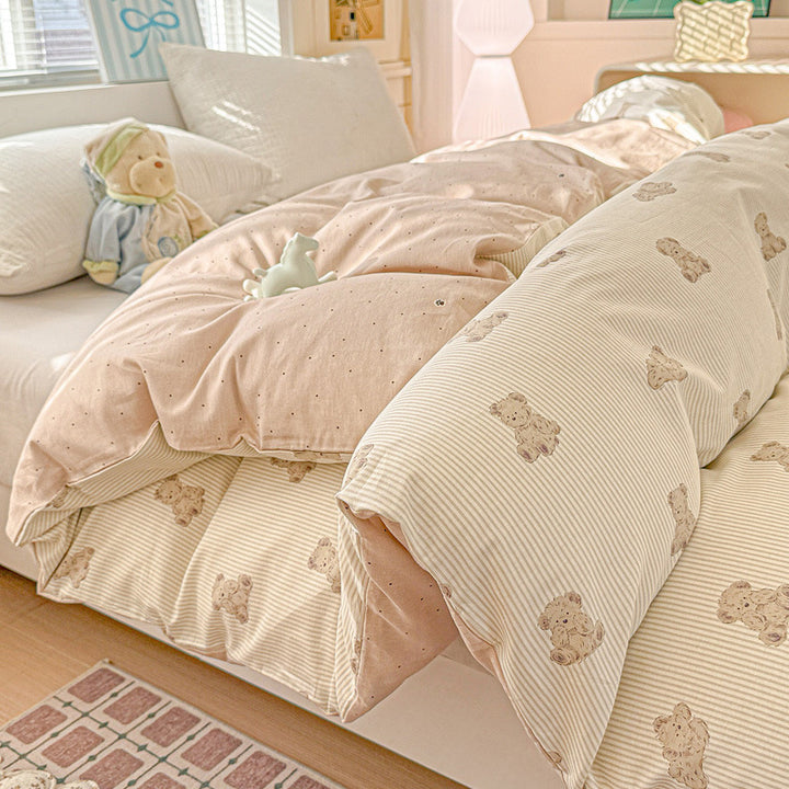 Children's Playful Floral Duvet Cover Set