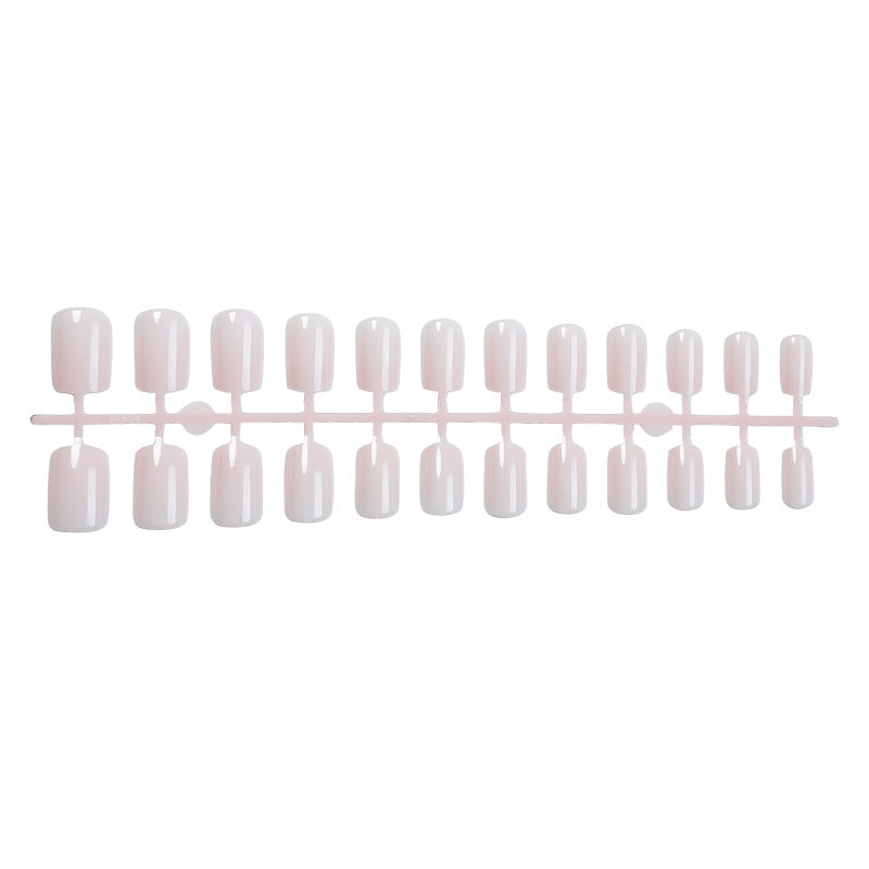 Elegant Press-On Nail Set with Stylish French Tip Design Stornfield