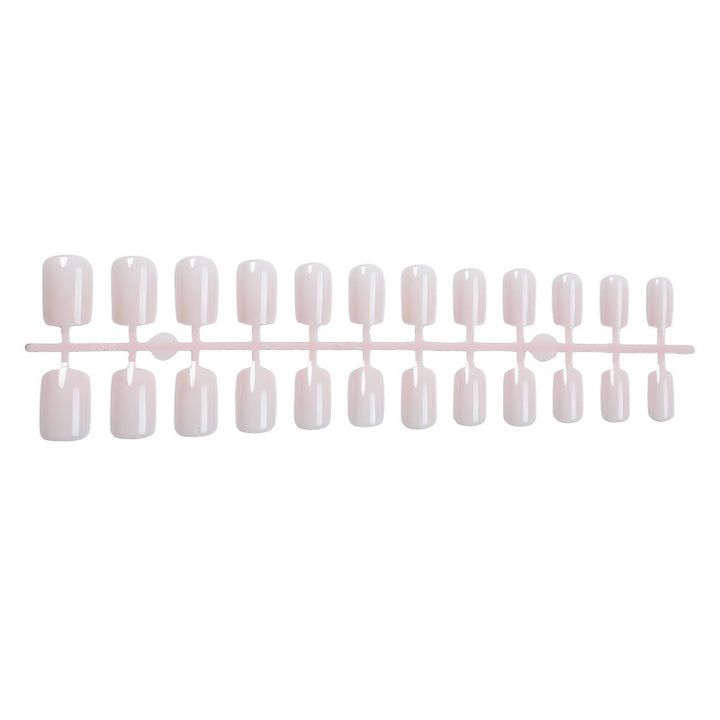 Elegant Press-On Nail Set with Stylish French Tip Design Stornfield