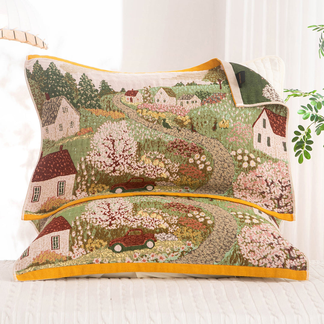 Women's pillowcase with loving bear design and checkered pattern Stornfield