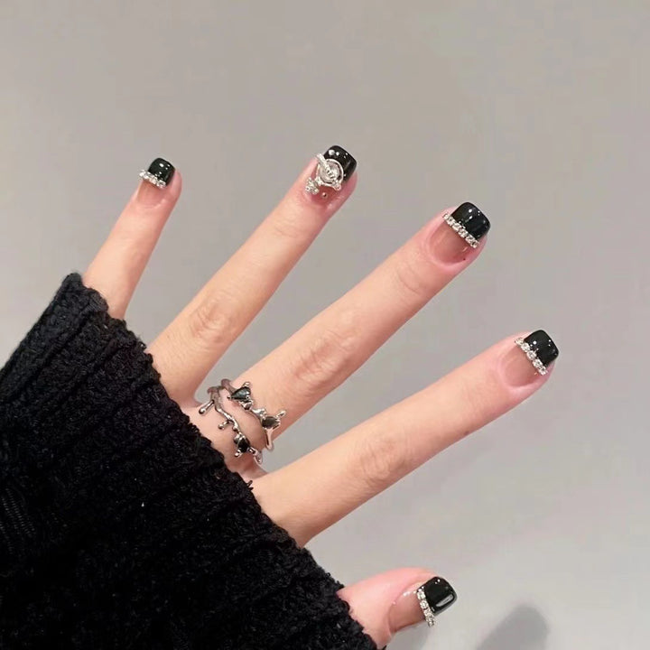 Glamorous nail art with rhinestone embellishments Stornfield