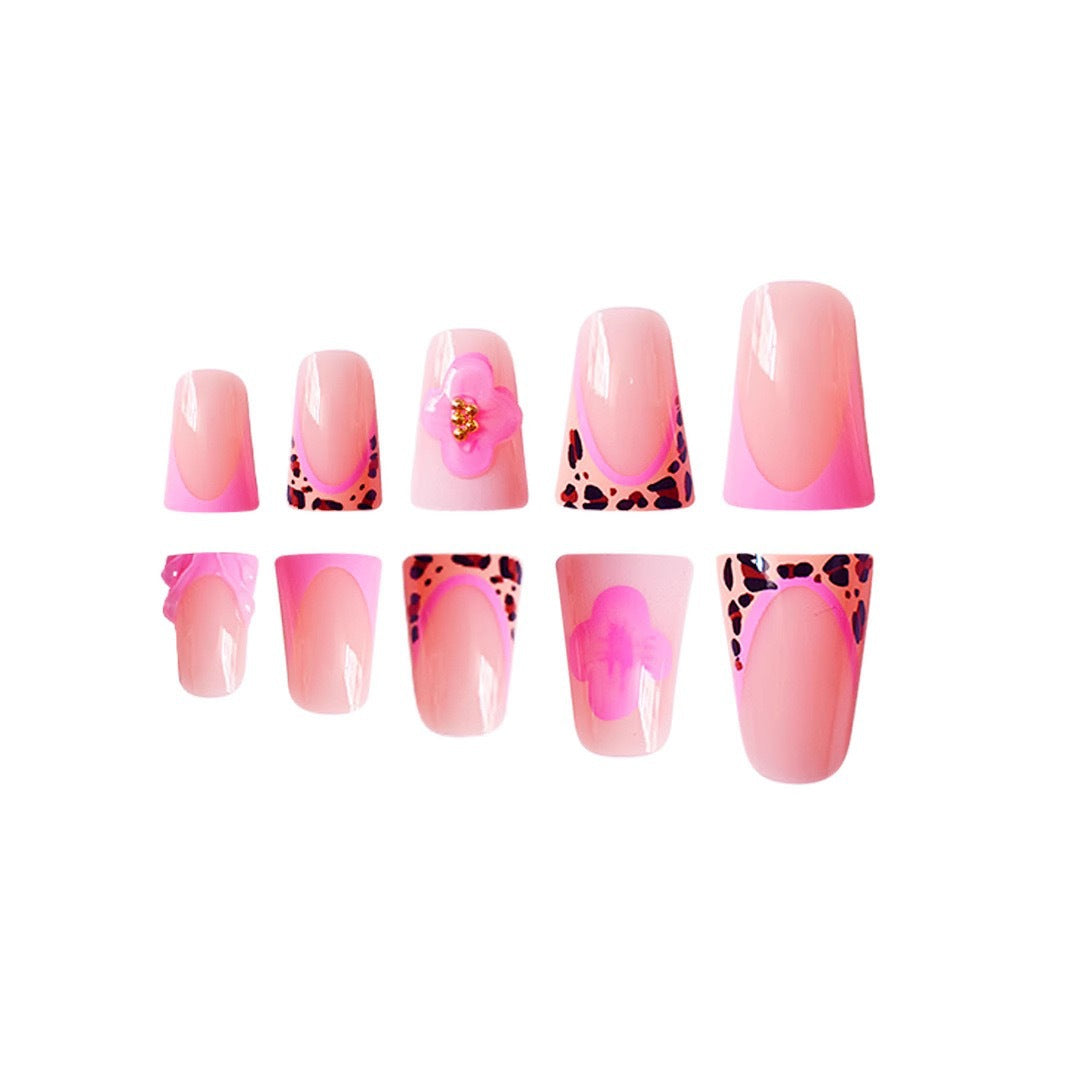 Decorative Floral Acrylic Nail Art Extensions Stornfield