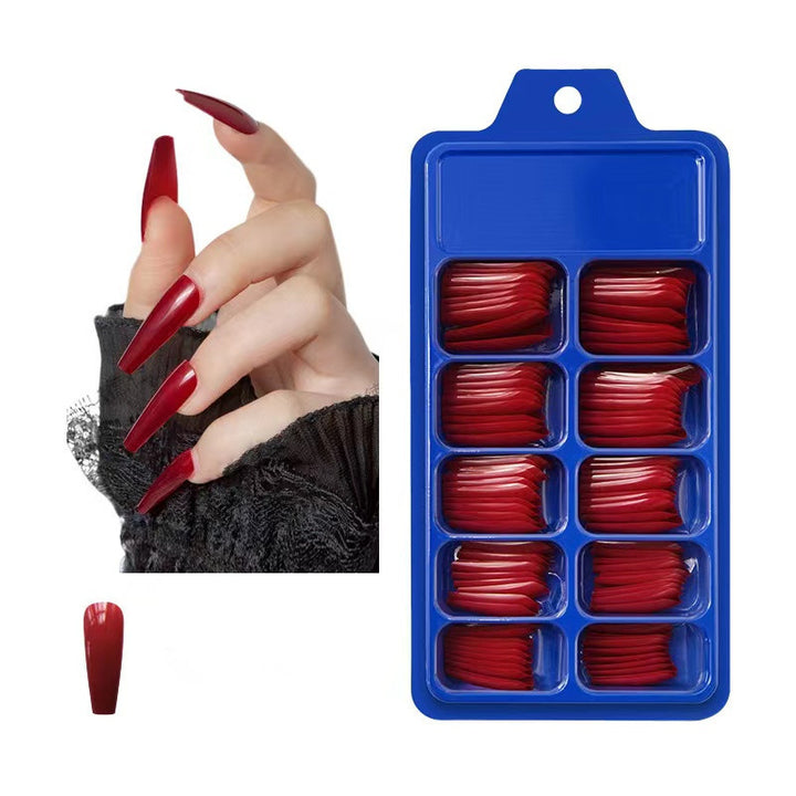 Artificial nails with long French tip design Stornfield